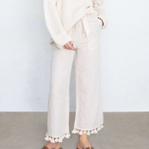 Chan Luu Swan tassle linen pants Small S